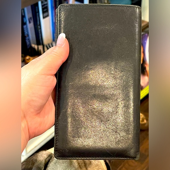 Vintage Dilana Black Leather Credit Card Case Carrier Bifold Wallet - Picture 3 of 13